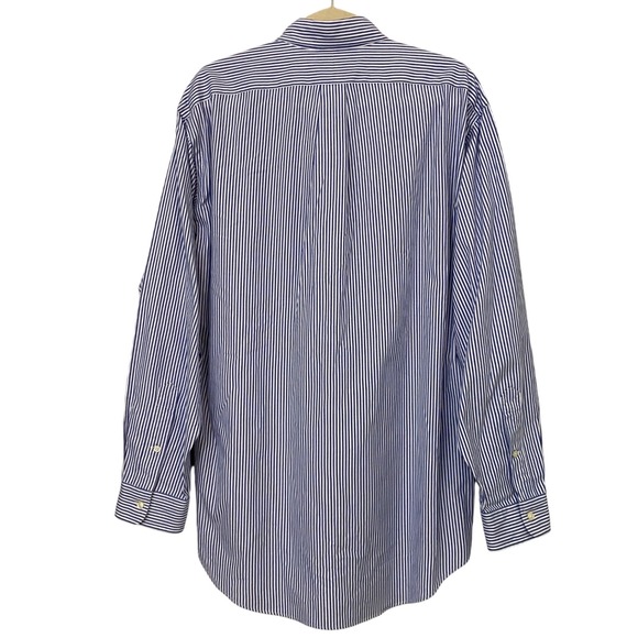 Ralph Lauren Mens Classic Fit Striped Button Down Shirt Long Sleeve Polo Pony 16 - Picture 3 of 11